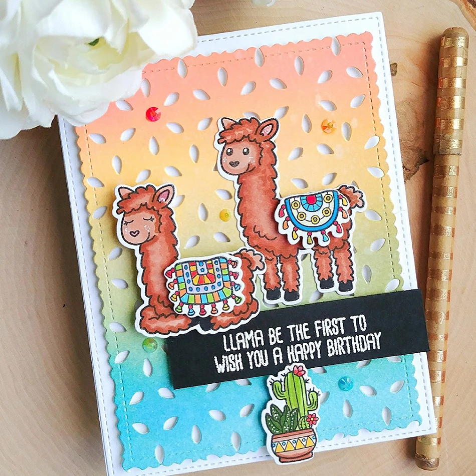 

InLoveArts 9PCS/Lot Animal Llama New Metal Cutting Dies Stencils for DIY Scrapbooking photo album Decorative Embossing DIY Card