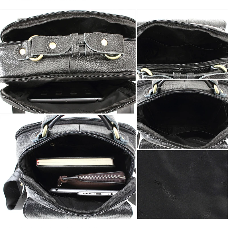 CROSS OX Business Men Genuine Leather Bag Natural Cowskin Men Messenger Bags Vintage Men's Cowhide Shoulder Crossbody Bag SL053M CROSS OX Business Men Genuine Leather Bag Natural Cowskin Men Messenger Bags Vintage Men's Cowhide Shoulder Crossbody Bag SL053M