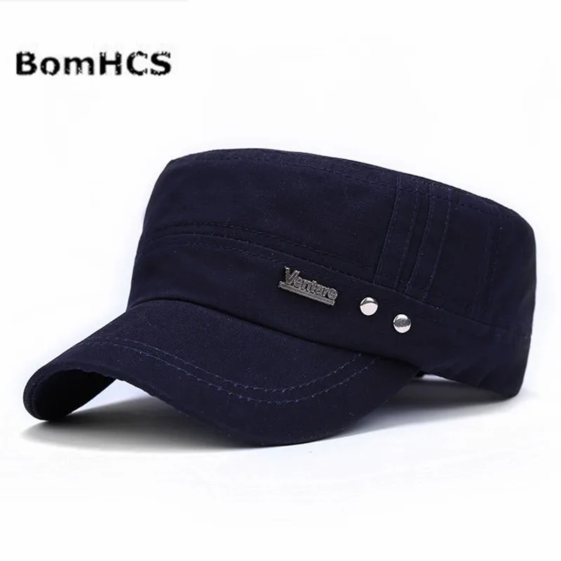 

BomHCS VENTURE Adjustable Plain Baseball Cap Trucker Snapback Hip-hop Cap Cotton Washing Flatcap Men's Hats