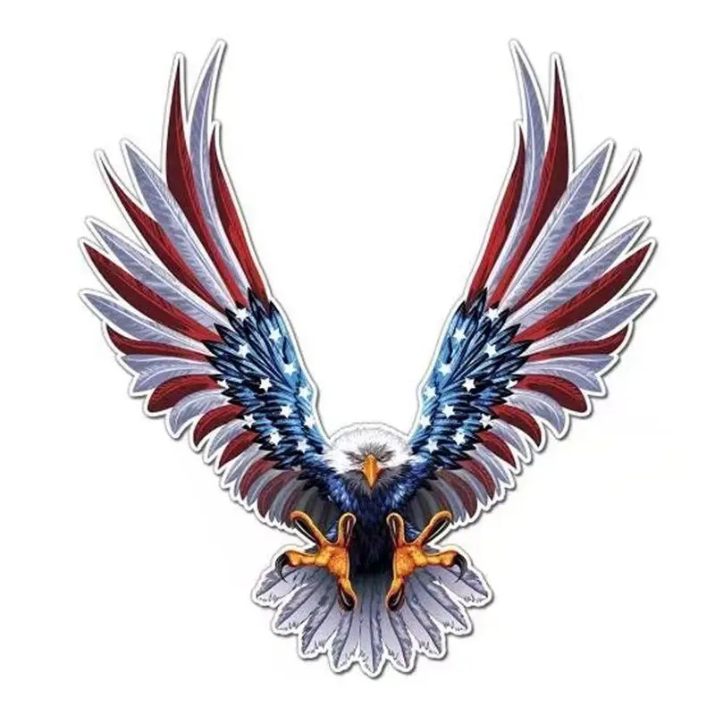 

Car Decal Flying Hawk Auto Truck USA Eagle PET Flag Sticker Hood Decals