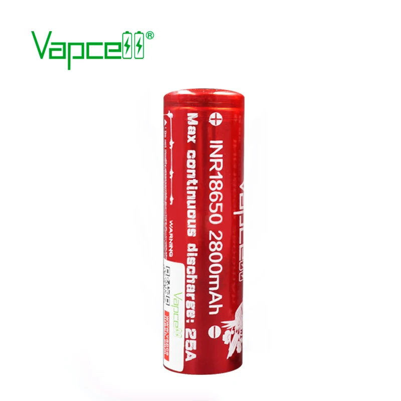 Бесплатная доставка Vapcell Красный 18650 2800mah 25A 3 7 v Перевернутый molicel P28A beat VTC5A и равен