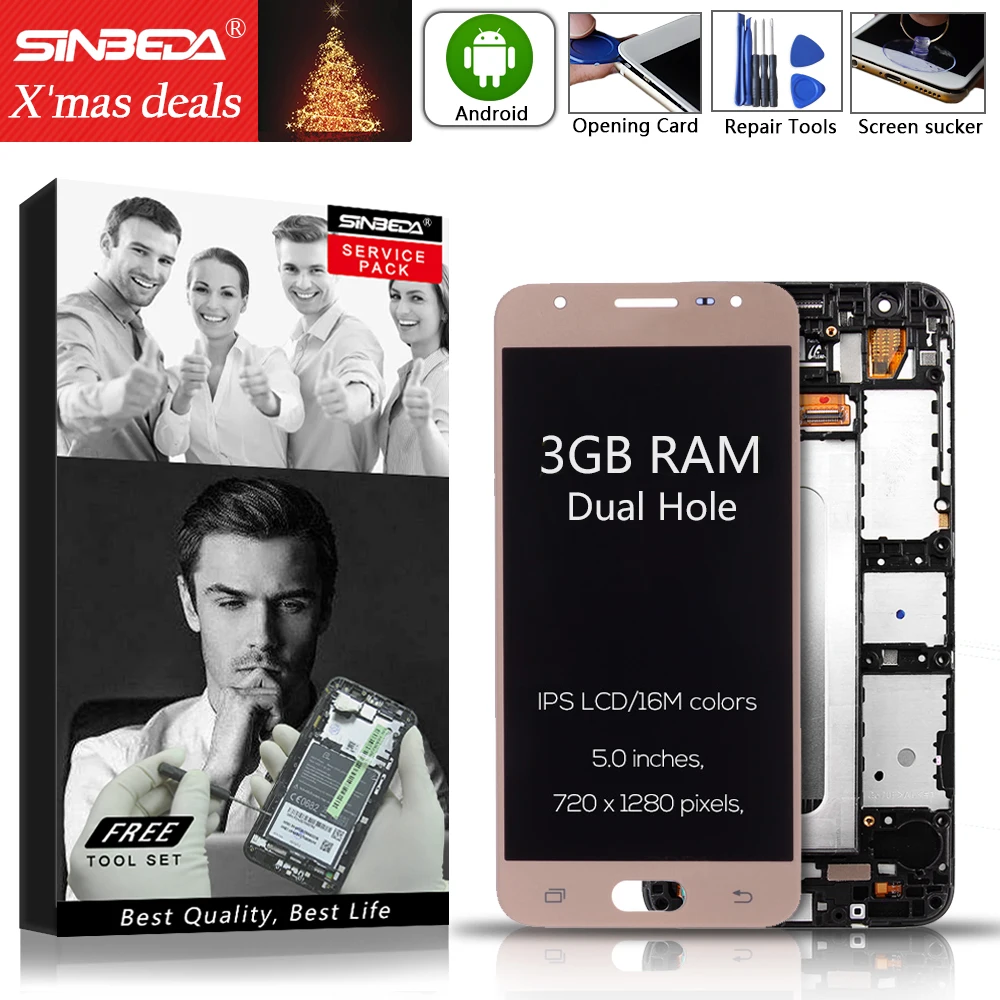 2 Гб ОЗУ 3 ГБ 5 0 &quotSinbeda для SAMSUNG Galaxy G570 ЖК сенсорный экран с рамкой дигитайзер J5 Prime LCD