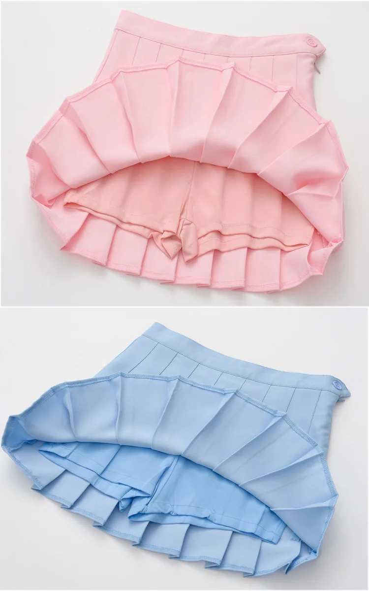 Милые японские опрятные школьные юбки для девочек с шортами под женщин, Мини Saias Sailor JK, Униформа, высокая талия, плиссированная юбка