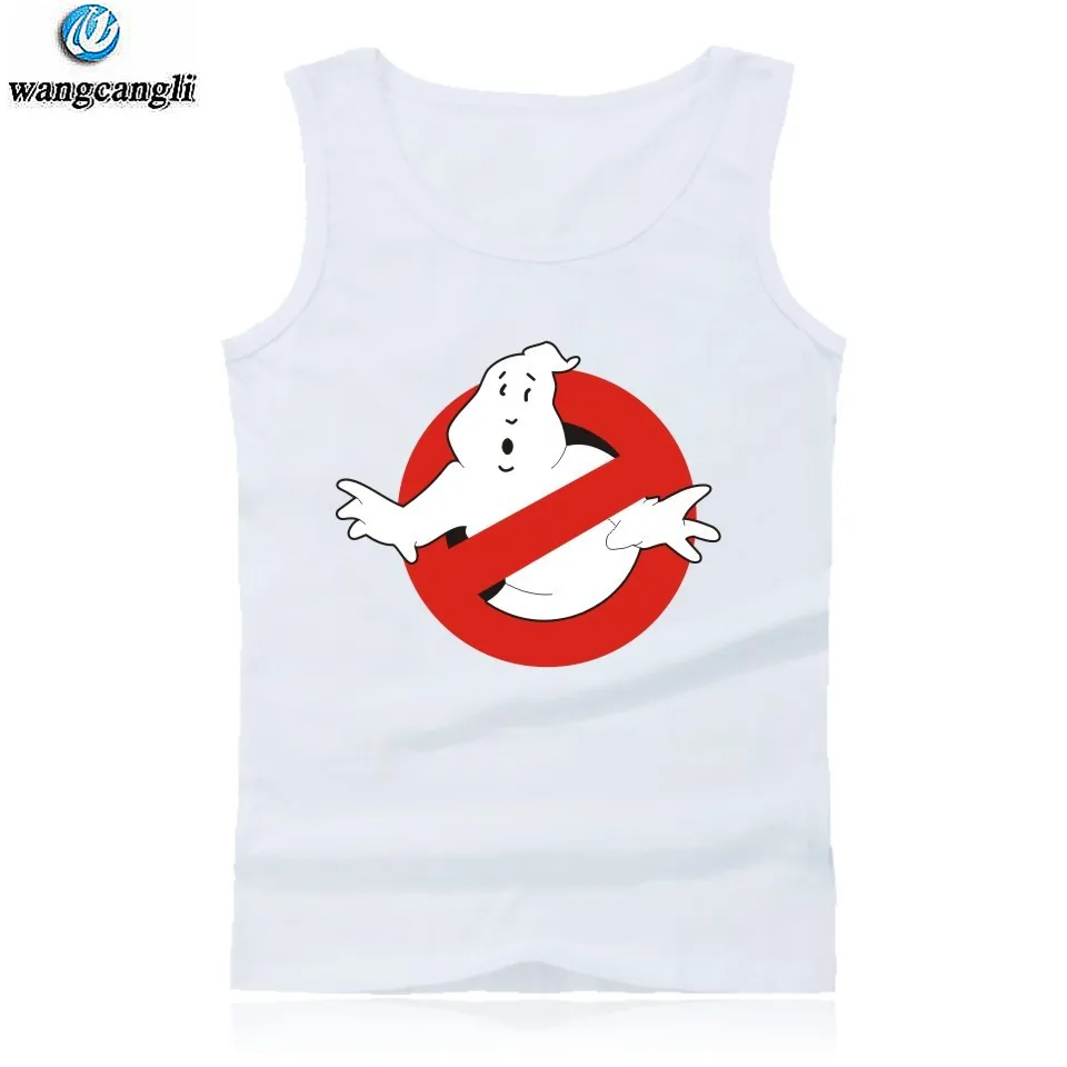 Фильм «Охотники за привидениями» модная майка Для мужчин летний жилет Охотники за привидениями Бодибилдинг Рубашка без рукавов Размер плюс Фитнес безрукавки для женщин