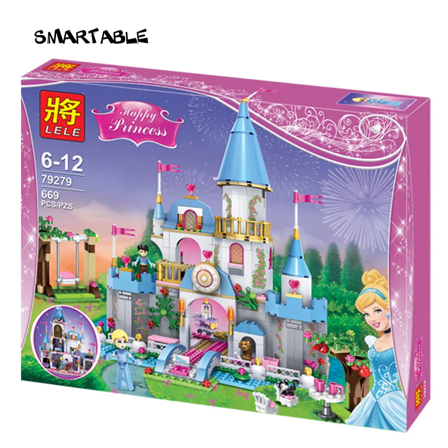

Smartable Girl Friend Princess Building Block Toy Set Cinderella Romantic Castle 79279 Figure Bricks toy For Girl Christmas Gift