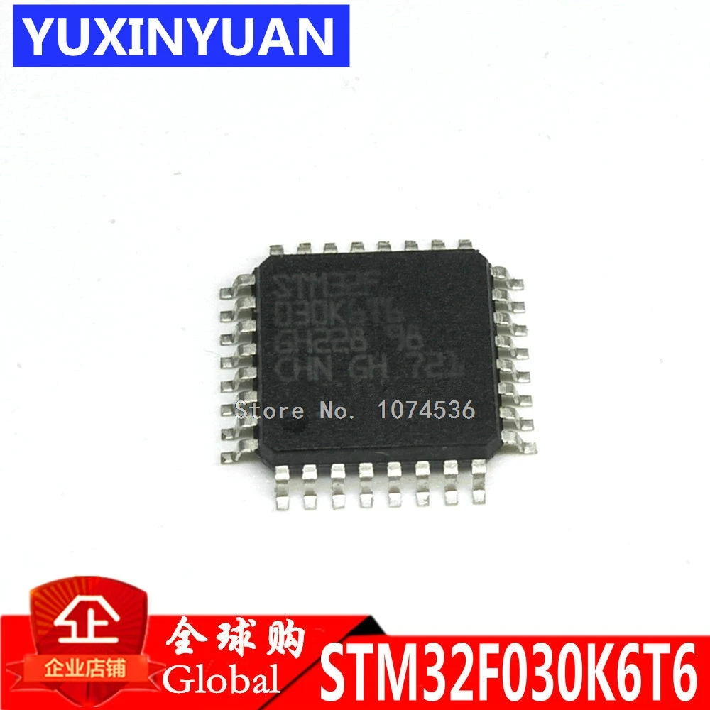 YUXINYUAN STM32F030K6T6 STM32F030 STM32F 32F030K6T6 IC MCU 32BIT 32KB FLASH 32lqfp 5шт./лот|Интегральные схемы| |