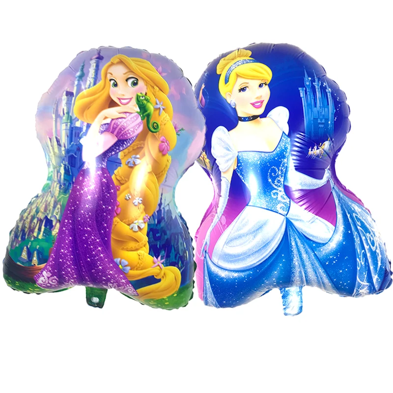 Us 0 69 40 Off 1pc Cartoon Princess Balloon Rapunzel Cinderella Foil Balloon Birthday Party Decoration Baby Bath Wedding Party Balloon Supplies In