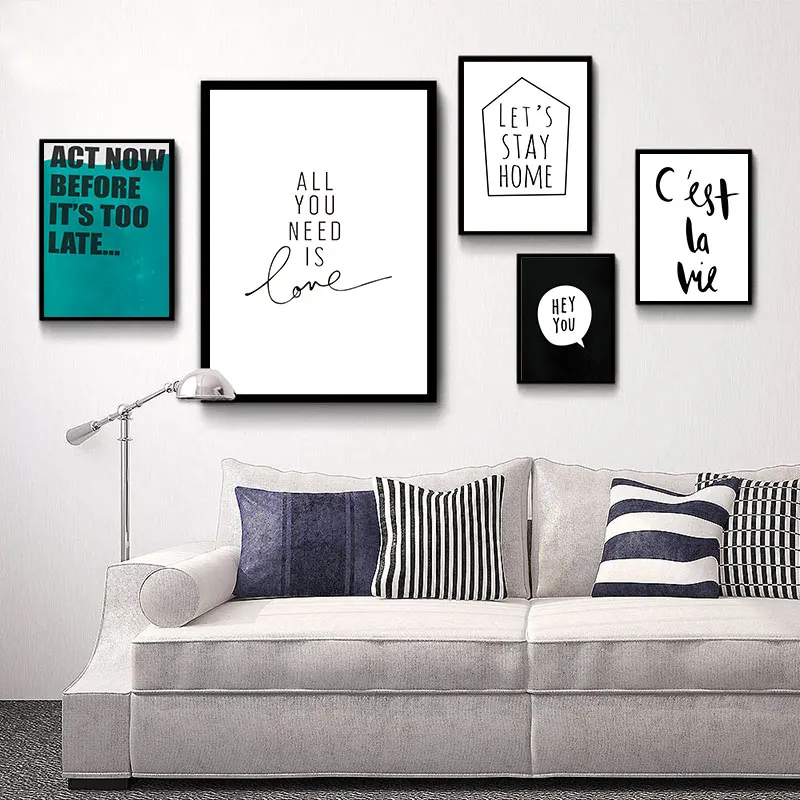 Modern Simple Art Letters Black And White Decoration Painting Office Bedroom Painting Sofa Background Wall Painting No Frame Modern Simple Art Letters Black And White Decoration Painting Office Bedroom Painting Sofa Background Wall Painting No Frame