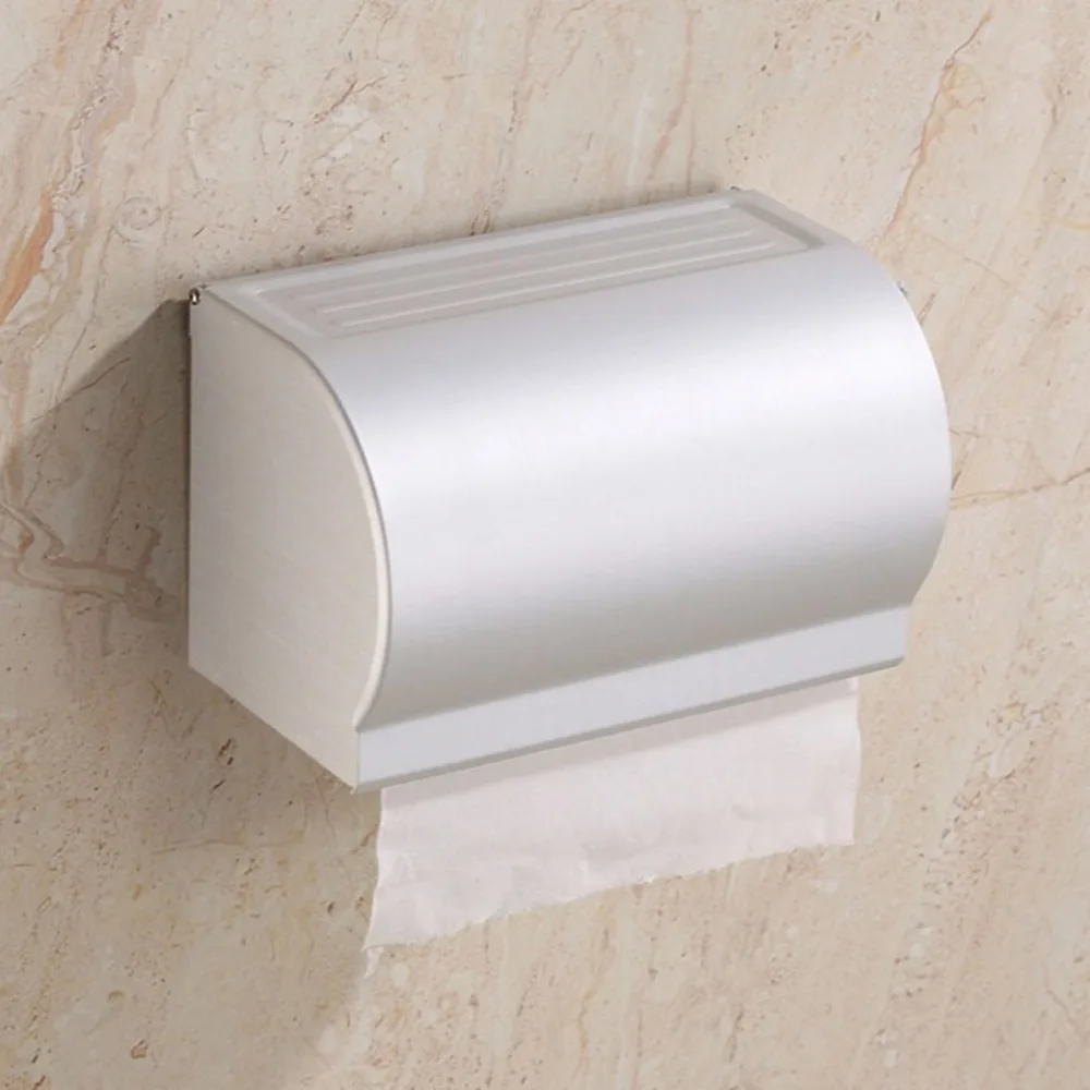 

New Arrival Aluminum Bathroom Tissue Boxes Mobile Phones Roll Towel Rack Waterproof Dustproof Toilet Paper Holder Case