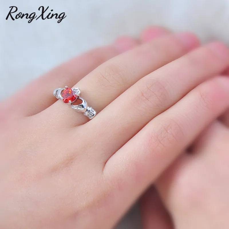 RongXing новинка 2017 Ирландская кельтская корона сердце Claddagh свадебное обещание