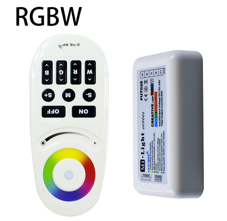 

DC12-24A Milight 2.4G Wireless Touch screen RGBW LED Controller With RF remote control for 5050 3528 RGBW Led Strip Ribbon Tape