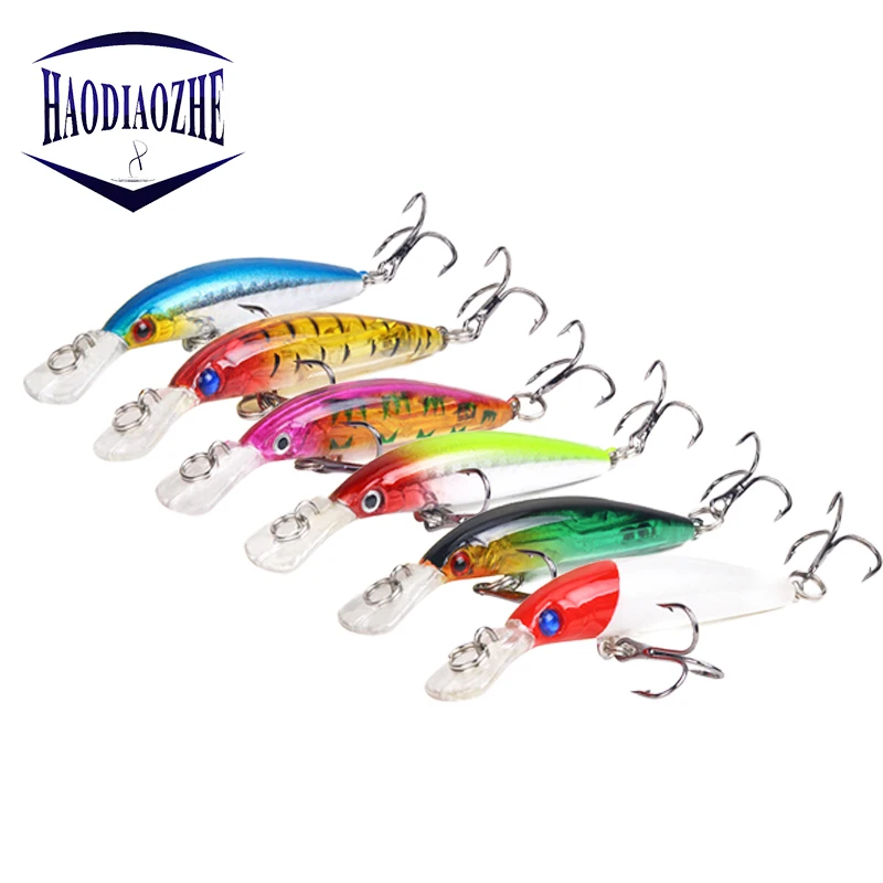 HAODIAOZHE 1 шт. Crankbait Minnow рыболовная приманка искусственные твердые приманки Vivid 3D Eyes