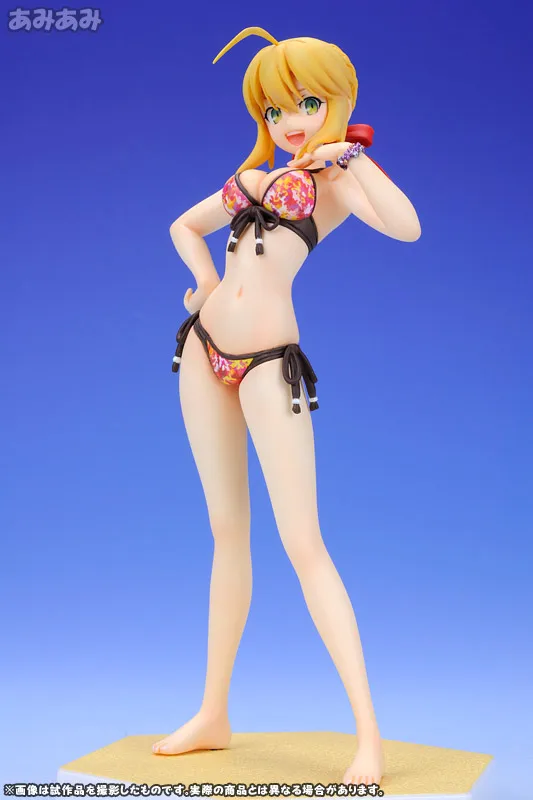 

Anime Beach Queens Wave Fate/EXTRA Saber Swimsuit Ver. 1/10 Scale PVC Figure Collectible Toy 16.5CM SGFG222