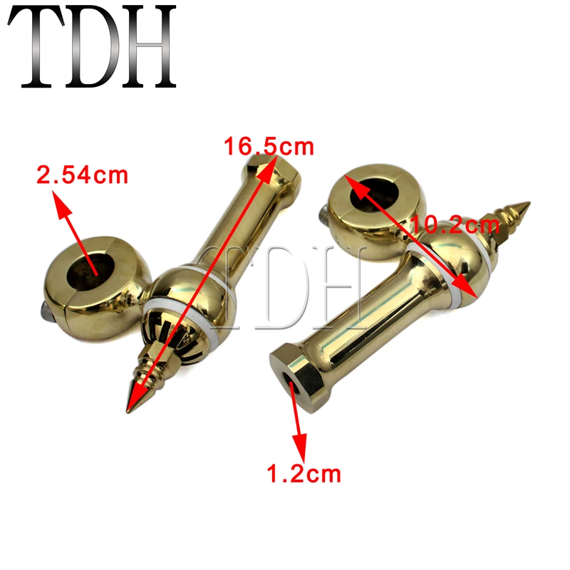 22 мм 25 мм латунный мотоцикл 7/" или 1" руль стояк универсальный для Чопперы Харлей на заказ ручка бар крепление стояк