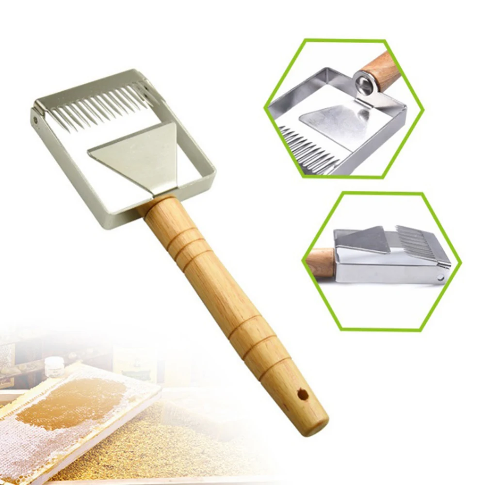 

Wooden Handle Needle Honey Knife Sparse Shovel Cutter Honey Scraper Bee Shovel Comb Uncapping Fork Beekeeping Tools