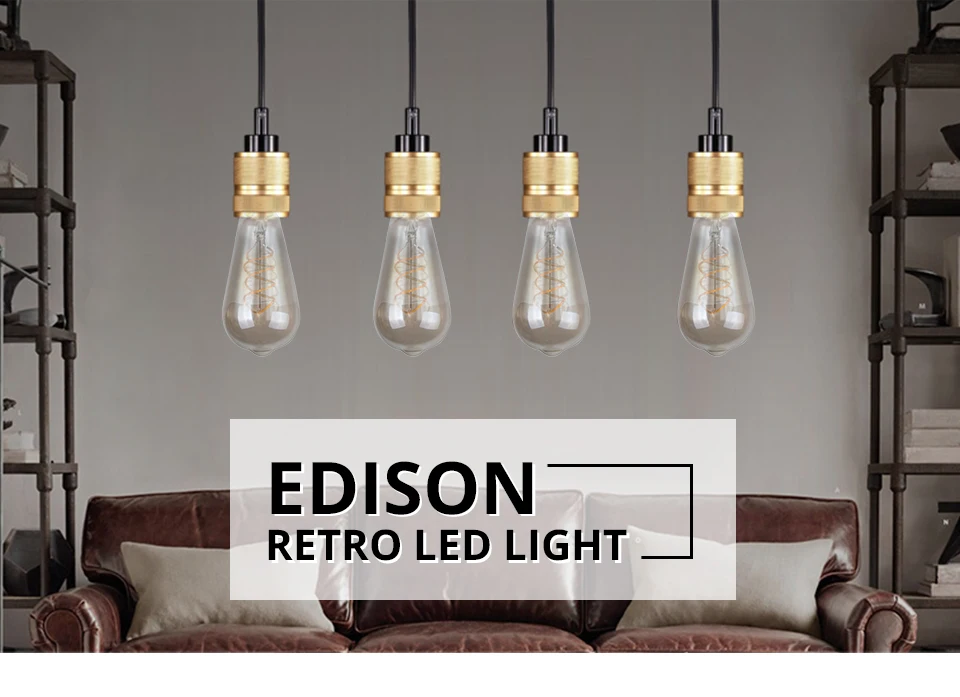 ST64 LED Vintage Edison Bulb Light Lampada Retro Lamp E27 3W Incandescent Bulb Edison Light For Pendant Lamp Decoration (1)