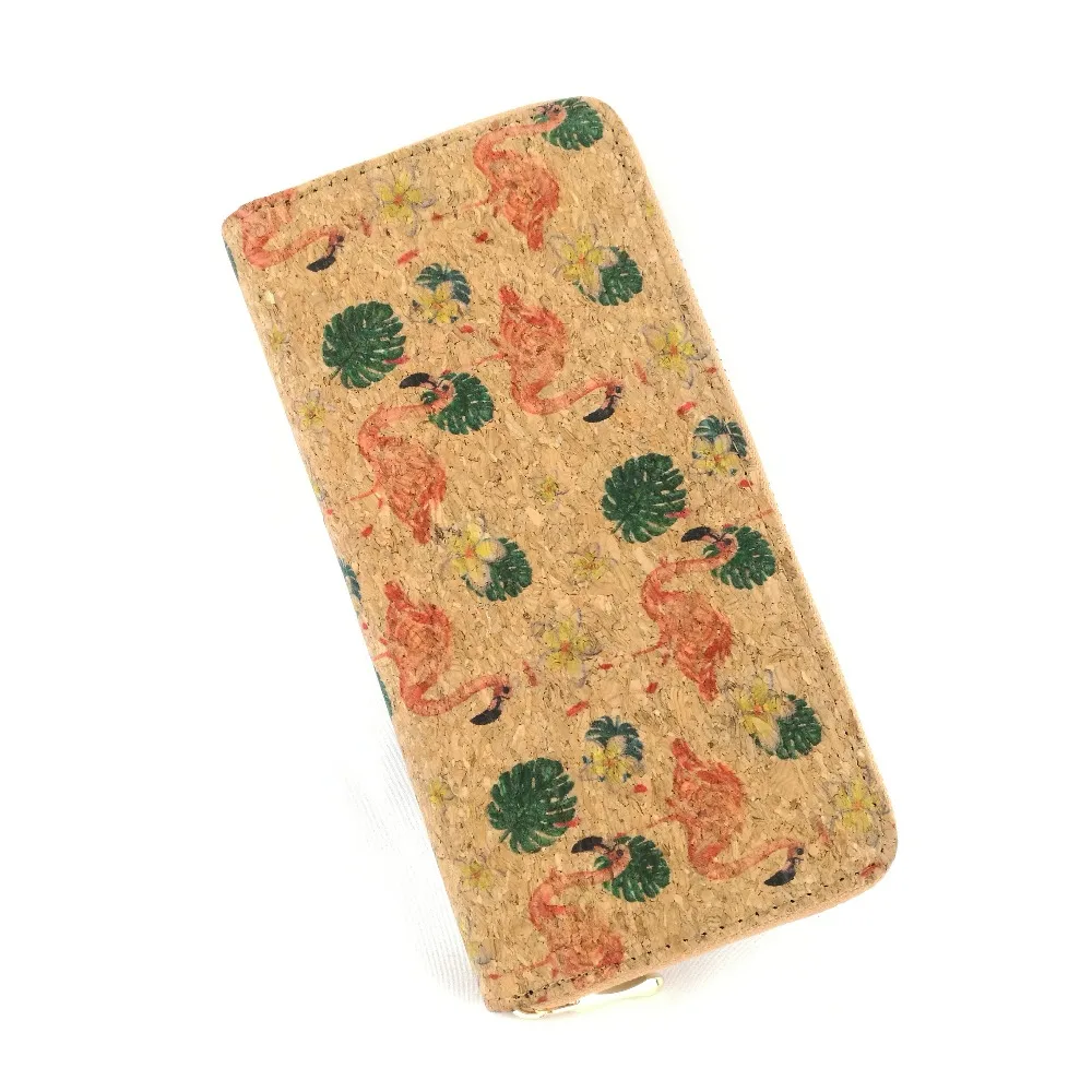 cork card holder flamingo