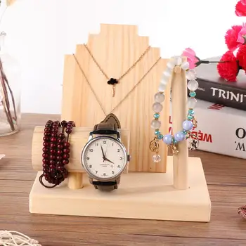 

Multifunctional Jewelry Stand packaging Wood Jewelry Watch Bracelet Necklace Ring Collection Display Rack Shelf Organizer
