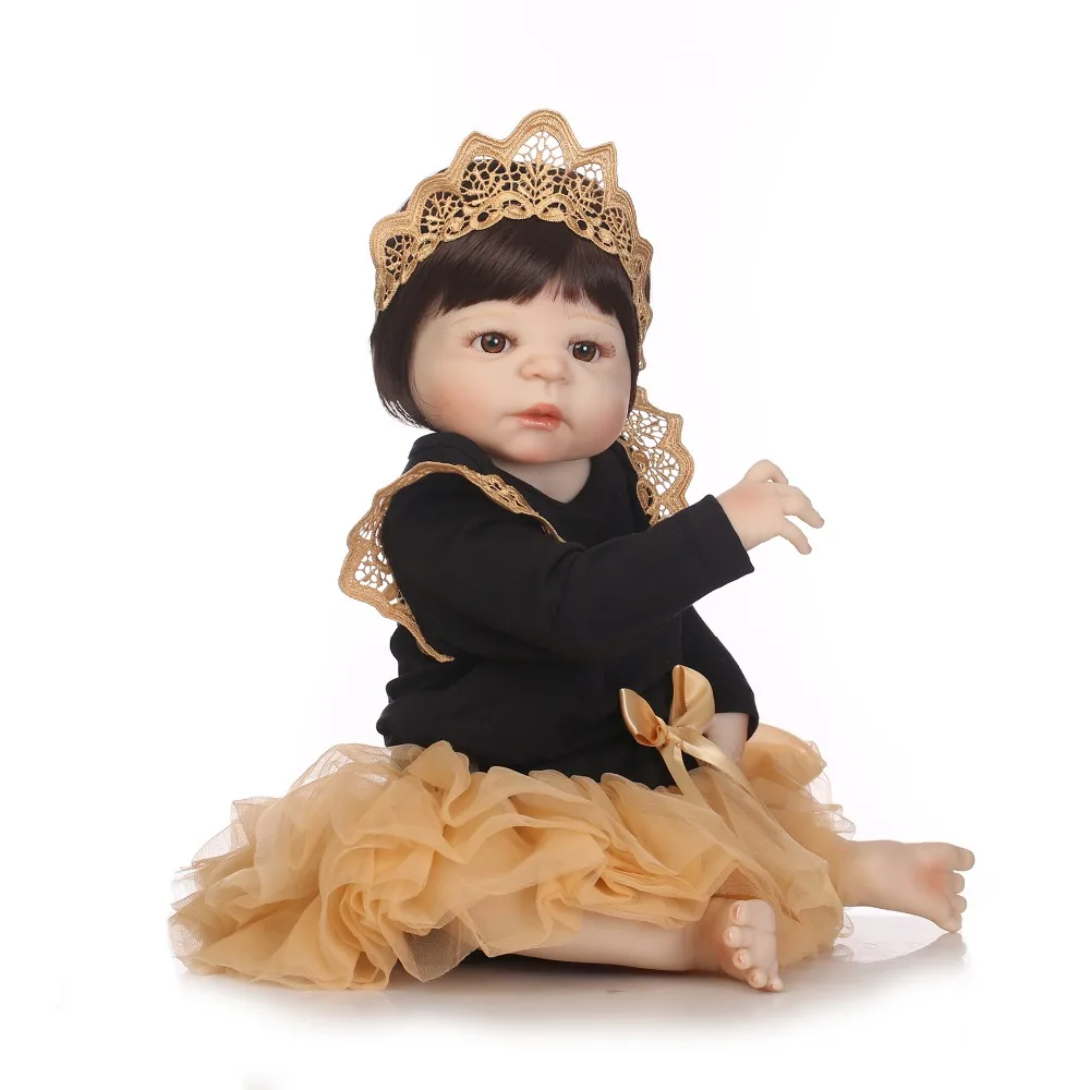 NPKCOLLECTION полный виниловый силиконовый Reborn Baby Игрушки, Куклы как живые Baby-Reborn принцесса детские куклы на день рождения Рождественский подарок