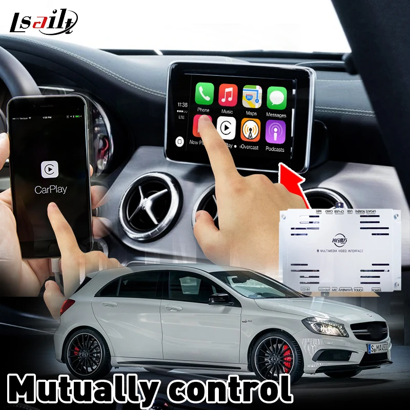 Plug & Play IOS carplaye коробка для Benz C/E/A/B/ML/GLK с ntg4.5 с Bluetooth youtue Siri команды руль Управление