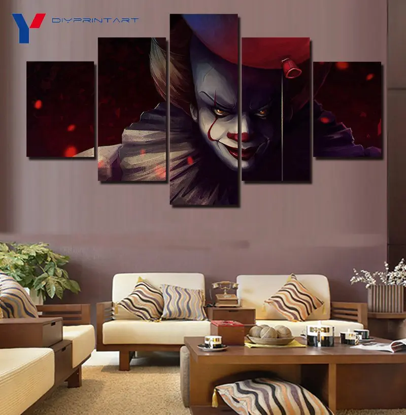 Постер из фильма Pennywise Clown It 5 панелей холст настенные художественные картины для