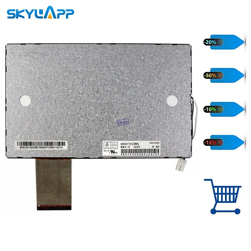 Skylarpu 7''inch ЖК-дисплей Дисплей экран для Hannstar HSD070IDW1 HSD070IDW1-E00 ЖК-дисплей Дисплей Digitizer Замена(без touch