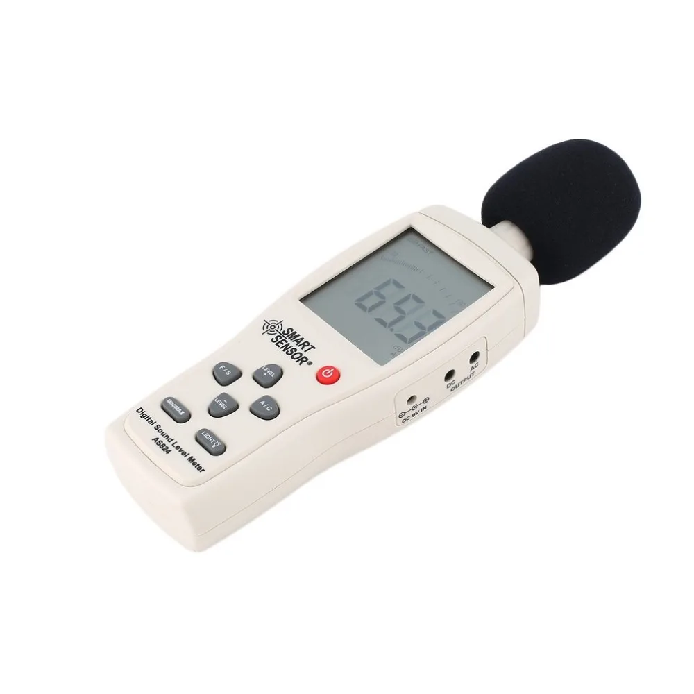 

SMART SENSOR AS824 Sound Level Meters Decibel Meter Logger Noise Audio Detector Digital Diagnostic-tool Automotive 30~130dB