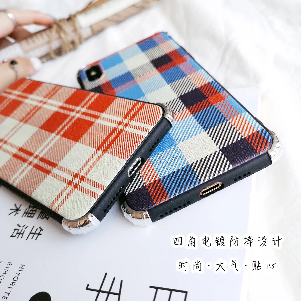 DISCASE мода плед Чехол для iphone XS XR MAX простой анти осень ретро X 8 7 6 6s плюс все