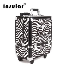 Free Shipping Large Capacity Professional Cosmetic Case Cosmetic Trolley Aluminum Makeup Cases Makeup Bag