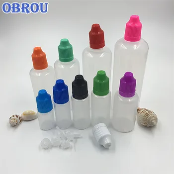 

Stock fast shipping 5ml 10ml 15ml 20ml 30ml 50ml 60ml 100ml 120ml squeeze plastic PE bottle childproof cap long thin nozzle
