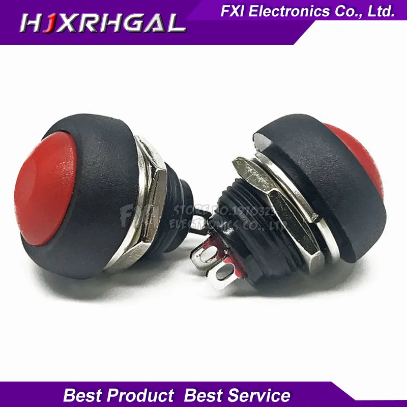 

2PCS Red 12mm Waterproof Momentary push button for switch IGmopnrq PBS-33B