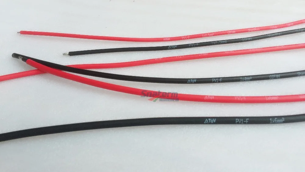 12AWG 4mm2 26 м/20 м/10 м/5 м Солнечный PV кабель провод красный и черный PV кабель Луженая Медь удлинитель для панели солнечных батарей кабель медный провод