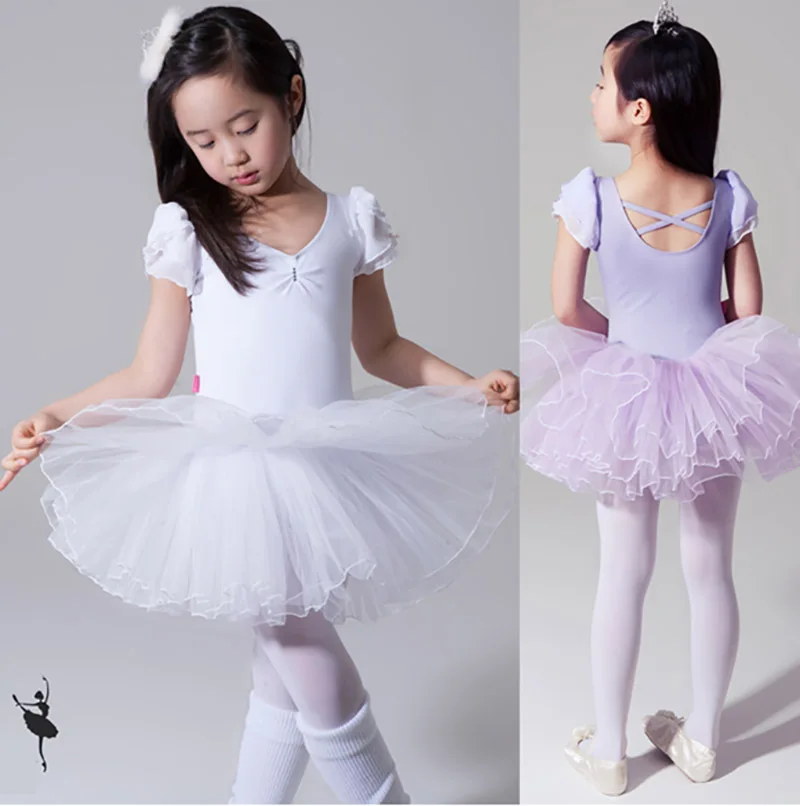 

Ballet Skirt For Children Short Sleeve Tutu Dancing Dress New Arrival High Quality Professional Ballet Dance Dress