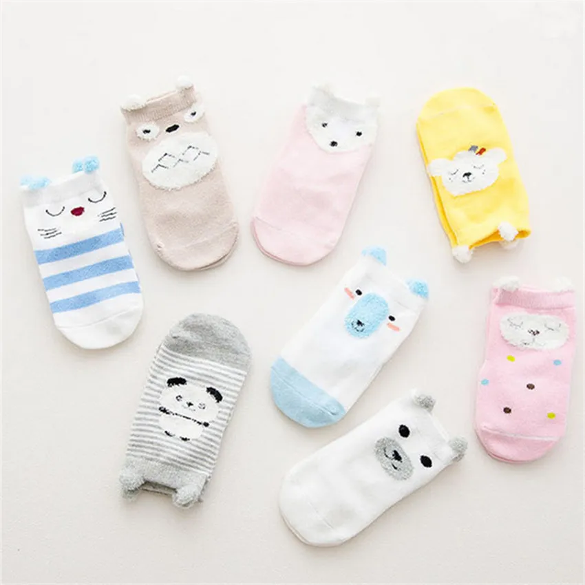 

New Soft Cotton Unisex Baby Boys Girls Socks Cute Cartoon Pattern Kids Socks for Baby Boy Girl 8Kinds Style Suitable for 1-3age