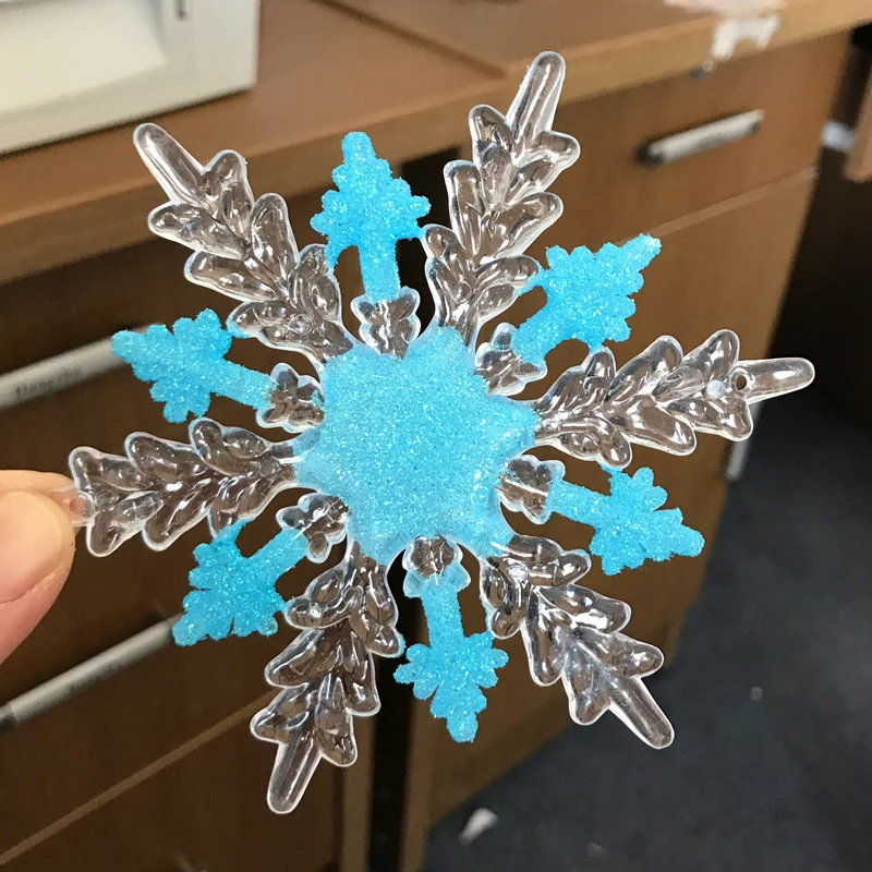 New 10pcs Christmas Ornament window decoration frozen snow effect acrylic diamond snowflake effect Size: 11cm and 17cm New 10pcs Christmas Ornament window decoration frozen snow effect acrylic diamond snowflake effect Size: 11cm and 17cm