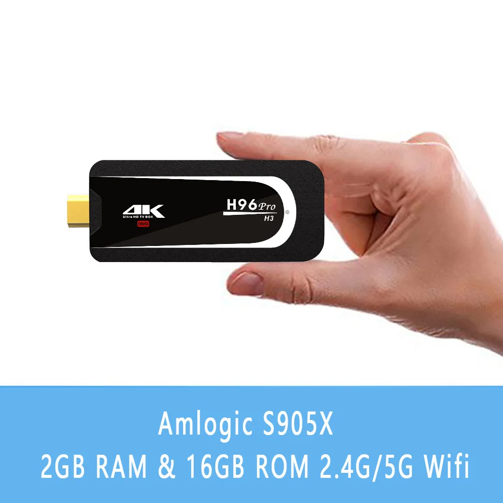 H96 Pro Мини ПК Android 7,1 Amlogic S905X четырехъядерный 2,4G 5G Wifi Netflix tv Dongle 2G ram 16G rom Miracast BT4.0 4K HD tv Stick