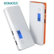 ROMOSS Powerbank LCD Display Screen Dual Output Port 10000mAh Capacity Power Bank Mobile Phone Charger External Battery