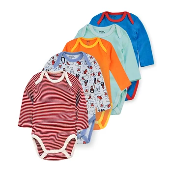 

Redkite 5 Pieces/Lot Baby Onesie Romper Clothes 100% Cotton Long Sleeve Newborn