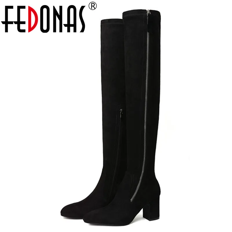 FEDONAS Sexy Women Tight High Dancing Party Shoes Woman High Heels Long Warm Winter Snow Boots Ladies Over The Knee High Boots цена FEDONAS Sexy Women Tight High Dancing Party Shoes Woman High Heels Long Warm Winter Snow Boots Ladies Over The Knee High Boots цены онлайн