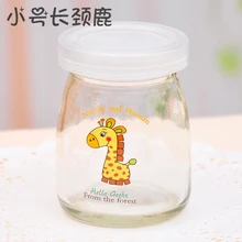 

Diy pudding bottle cartoon giraffe kawaii wishing bottle milk glass bottle 100ml