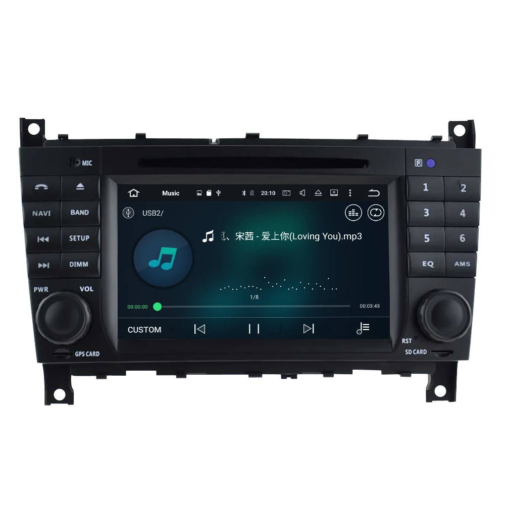 Best Android 9.0 Car GPS Navigation Radio Stereo For Mercedes Benz/Sprinter/W203/a180 2008-2012 Auto Audio WIFI DVD Video Multimedia 4