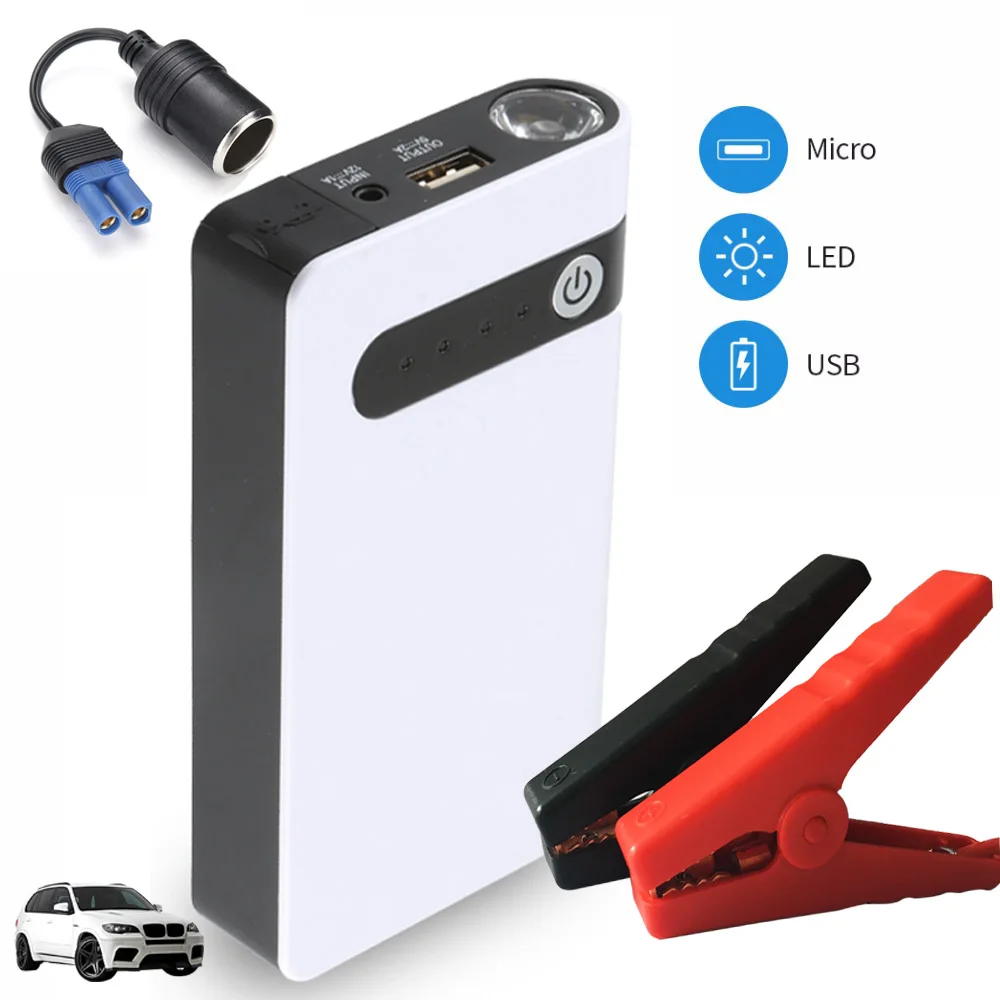 

Mini Car Jump Starter Emergency Starting Device 12V Portable Power Bank Car Charger for Car Battery Booster Buster LED Light
