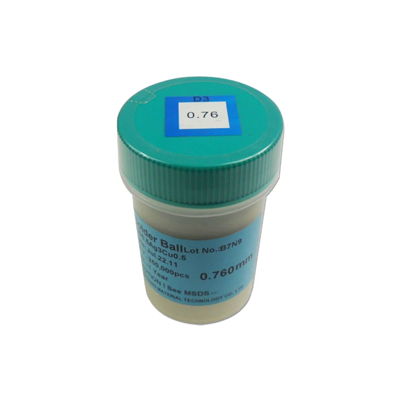 

1 Bottle BGA Reballing Balls ( 0.2 0.25 0.3 0.35 0.4 0.45 0.5 0.55 0.6 0.65 0.76 ) Solder Ball lead free For BGA Rework Tools