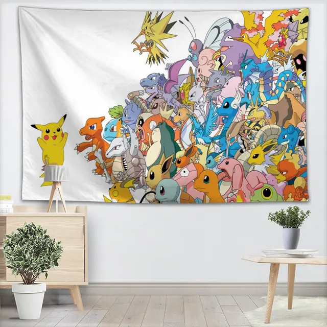 Wall Tapestry Pokemon Tapestries Wall Hanging Show Piece For Home Decor