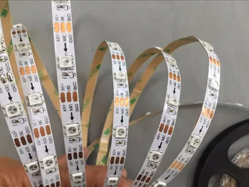 

5m 34LEDs/m DC5V addressable SK6812 led pixel strip,non-waterproof;IP33,34pcs SK6812/M with 34pixels;WHITE PCB