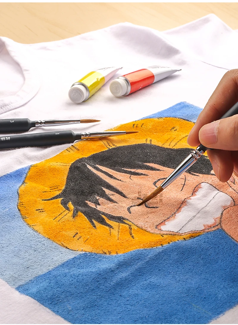 Hook line pen watercolor soft hair oil painting extra fine weasel hair Hand Painted 00000 brush gouache acrylic painting stroke