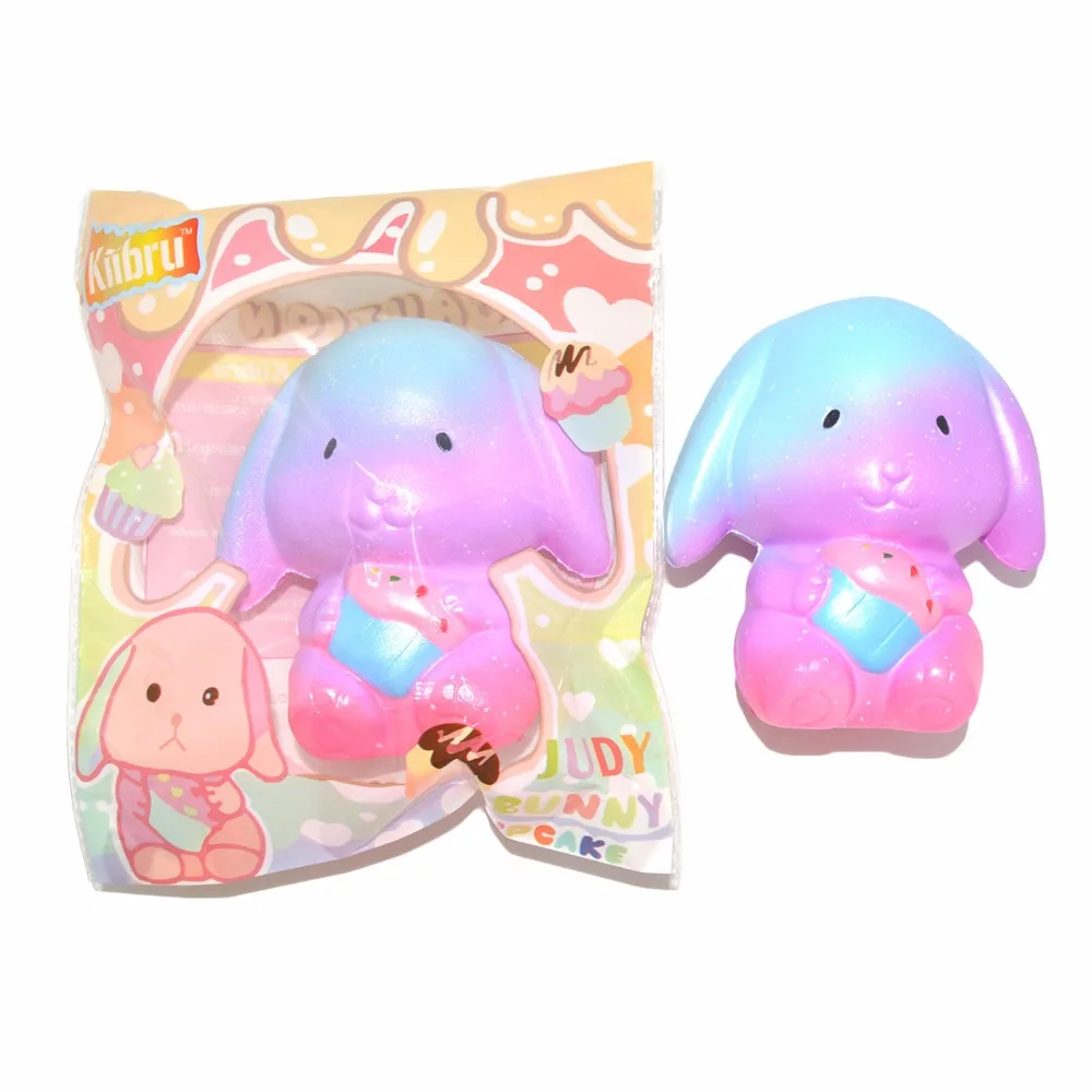 12PCS/LOT 2017 New Kiibru Judy Cute Galaxy Rabbit Squishy Scented Super Slow Rising Ice cream ...