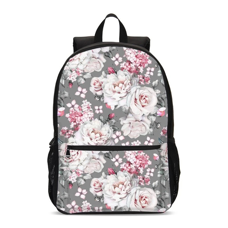 Flowers Print Backpack and Pencil Case Set