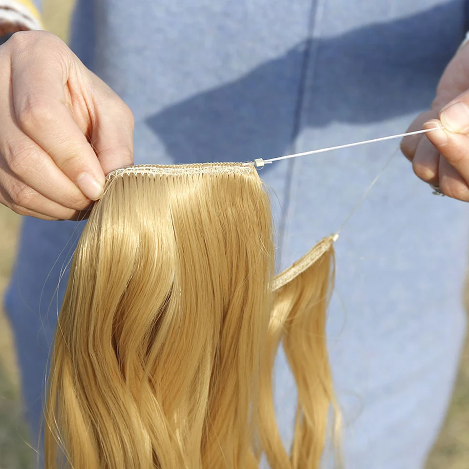 MEIFAN, длинные волнистые волосы без зажима, невидимая Рыбная линия, наращивание волос, высокотемпературное волокно, синтетические натуральные накладные шиньоны