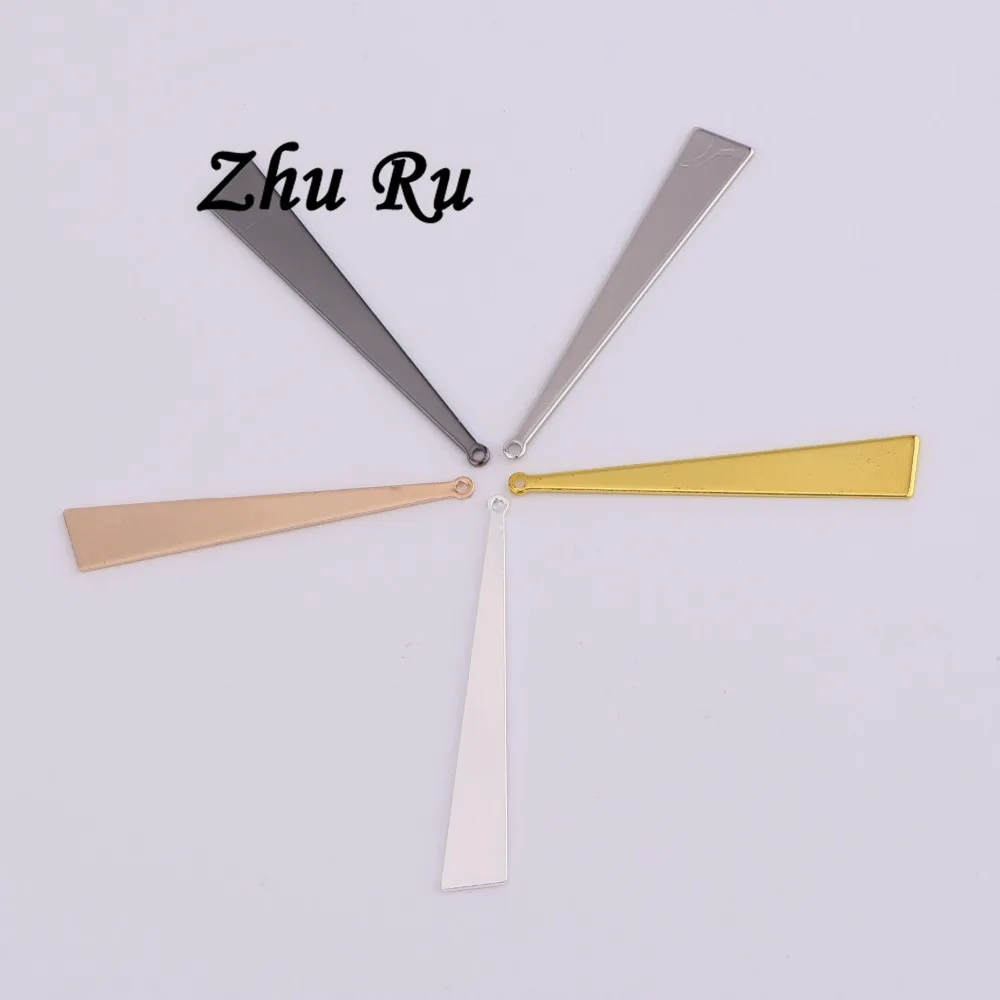 Zhu Ru 10pcs Lot 43 5 7mm Long Bar Flat Fan Blades Charms Small